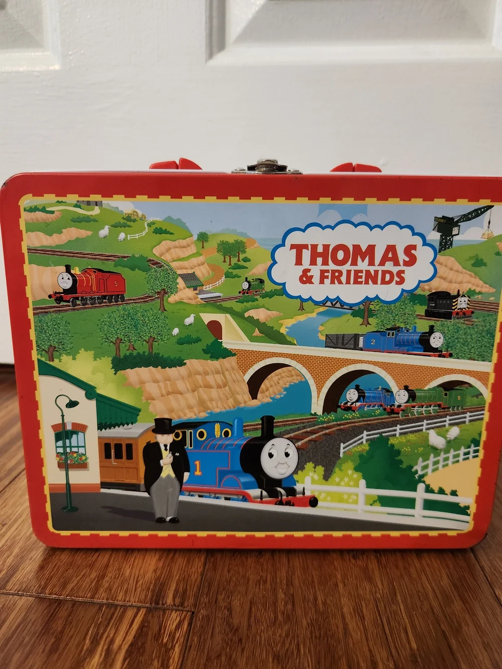 Vintage Thomas & Friends Train Railroad Kids Metal Lunchbox Storage Collectible